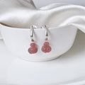 Faceted stone Earrings - Wine-0
