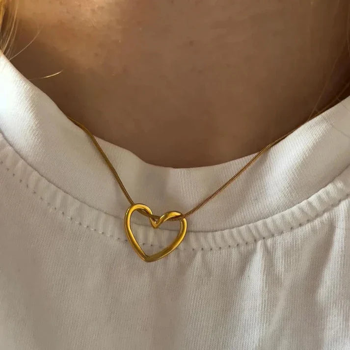 Heart Pendant Necklace - Elegant Love Gift Jewelry-2